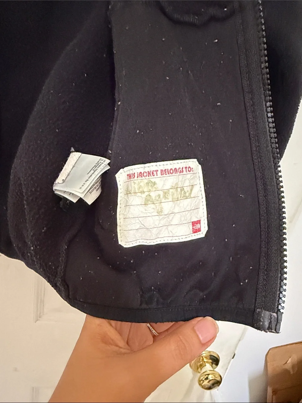 The North Face Kids Black Zip Fleece Jacket